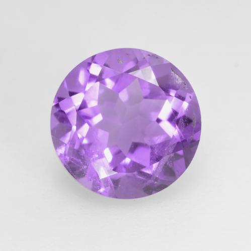 Medium Violet Amethyst Gem - 1.2ct Round Facet (ID: 535301)