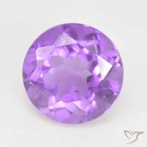 1.17 ct Round Cut Amethyst, 7 mm From Brazil, Photo A