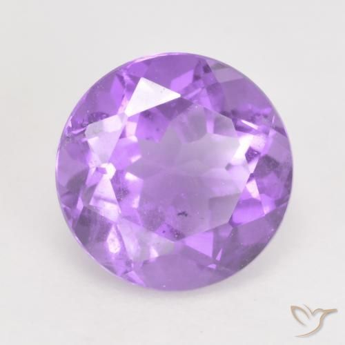 1.17 ct Violet Amethyst Stone, Natural Amethyst in Round Facet Shape for Sale