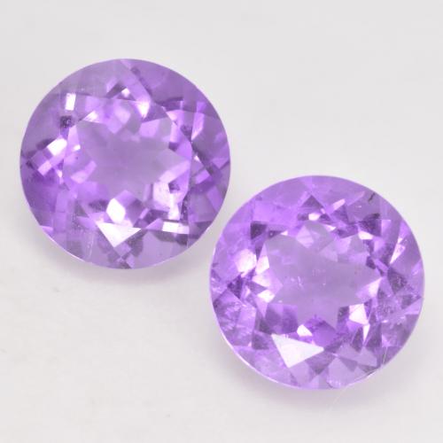 Medium Violet Amethyst Gem - 1.2ct Round Facet (ID: 535403)