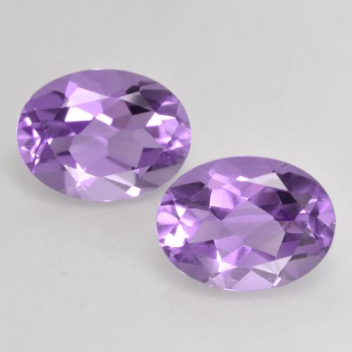 ピンクがかったバイオレット アメジスト 宝石 - 1.1ct オーバル ファセット (ID: 536134)