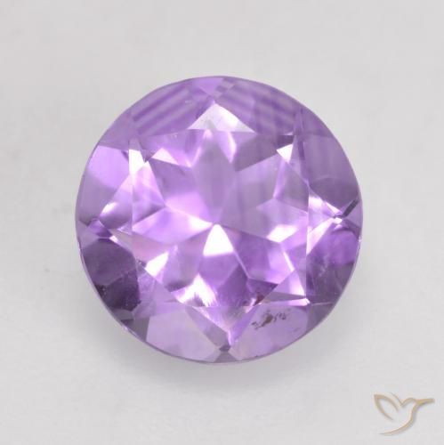 1.26ct Natural Medium Violet Amethyst, Round, VS