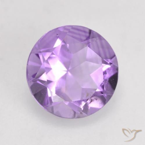 1.26 ct Violet Amethyst Stone, Natural Amethyst in Round Facet Shape for Sale