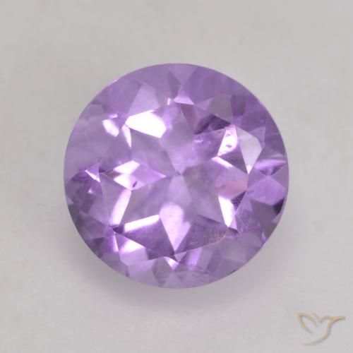 1.22ct Natural Medium Violet Amethyst, Round, VS