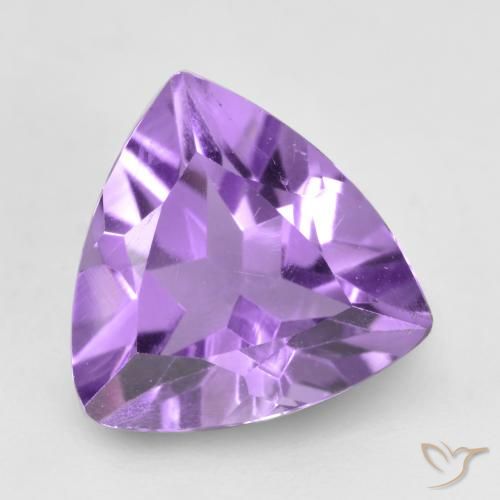 1.42ct Natural Deep Purplish Violet Amethyst, Trillion, VVS-VS