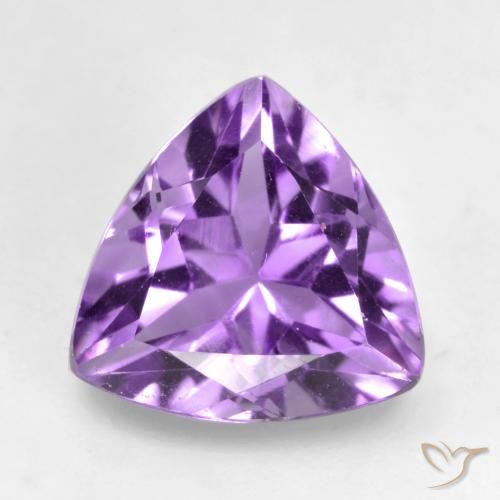 1.59ct Natural Medium Purplish Violet Amethyst, Trillion, VVS-VS