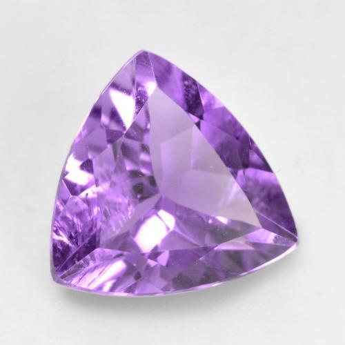 1.33 ct Violet Amethyst Stone, Natural Amethyst in Trillion Facet Shape for Sale