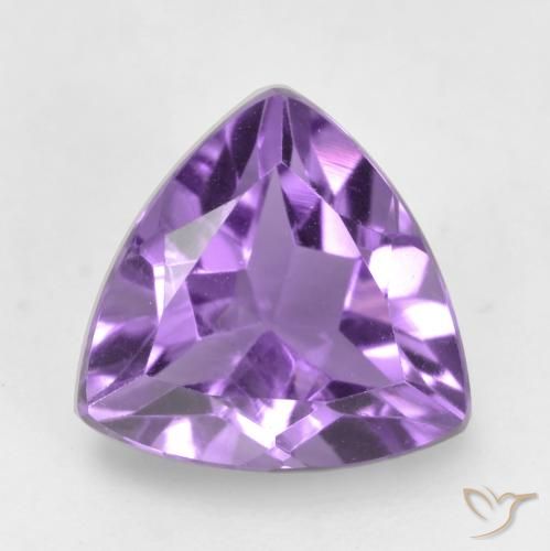 1.56ct Natural Medium Violet Amethyst, Trillion, VVS-VS