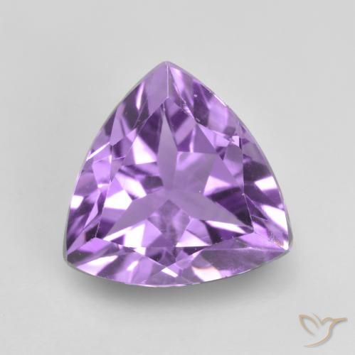 1.57ct Natural Medium Purplish Violet Amethyst, Trillion, VVS-VS