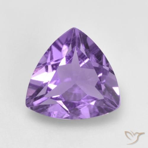 1.39ct Natural Medium Violet Amethyst, Trillion, VVS-VS