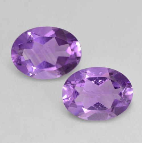 Medium Violet Amethyst Gem - 1ct Oval Facet (ID: 536485)
