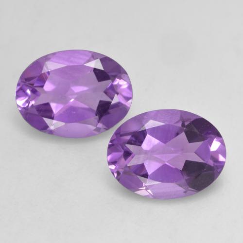 Vivid Violet Amethyst Gem - 1.1ct Oval Facet (ID: 536490)