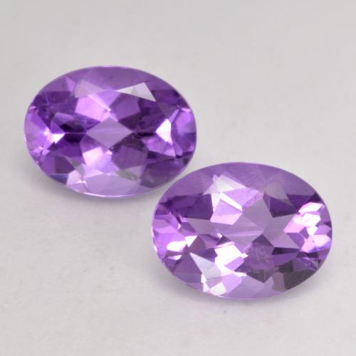 Violeta púrpura medio Amatista Gema - 1.2ct Forma ovalada (ID: 536491)