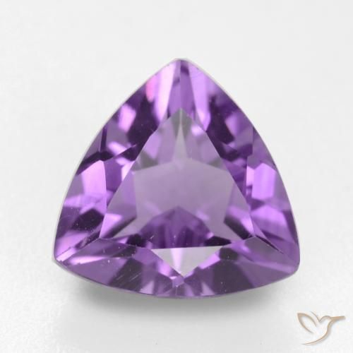 Medium Violet Аметист Камень - 1.5ct Огранка Триллион Фасетная (ID: 536518)