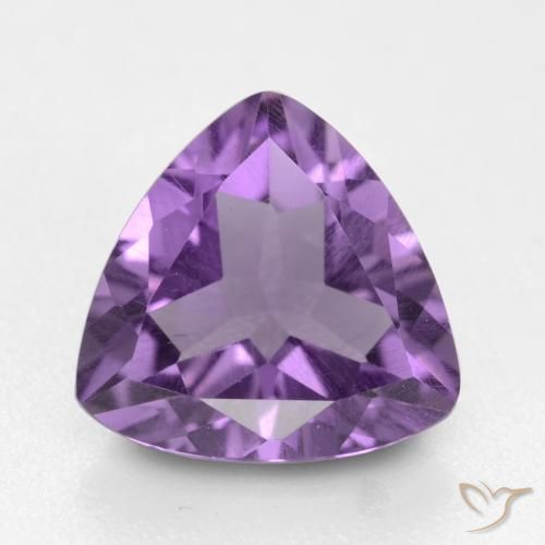 1.52ct Natural Medium Violet Amethyst, Trillion, VVS-VS