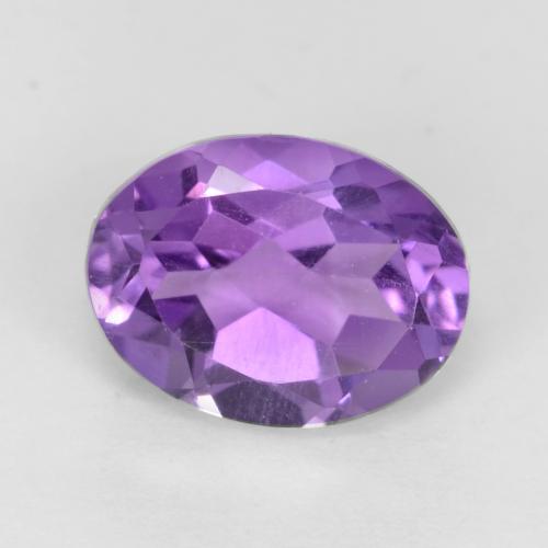 Lilaisch-violett Amethyst Edelstein - 1.1ct Oval facettiert (ID: 536709)