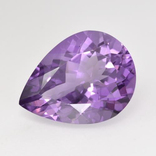7.1ct Pear Deep Violet Amethyst from Brazil, Dimension 16 x 12mm, Natural untreated Gemstone, VVS-VS Clarity, 1pc Pear Facet Amethyst, Mohs Hardness of 7 suitable for daily wear jewelry, Unblocks Crown Chakra, Photo A