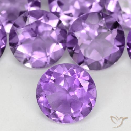 1.82 ct Round Cut Amethyst, 7 mm From Brazil, Photo A