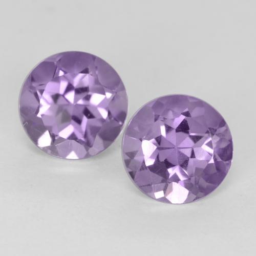 Violet moyen Améthyste gemme - 0.5ct Facette ronde (ID: 541583)