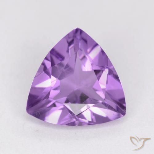 1.68ct Natural Deep Purplish Violet Amethyst, Trillion, VS