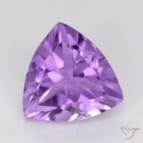2.25ct Natural Medium Violet Amethyst, Trillion, VS
