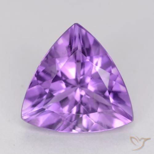 2.10ct Natural Deep Violet Amethyst, Trillion, VS
