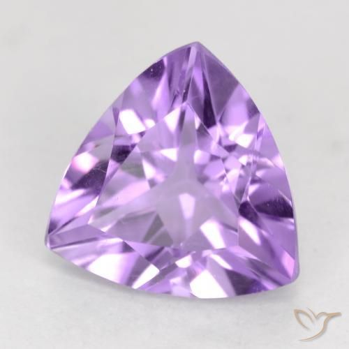 2.18 ct Violet Amethyst Stone, Natural Amethyst in Trillion Facet Shape for Sale