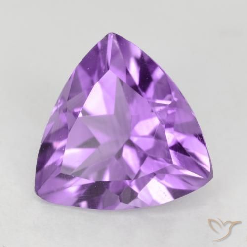 1.99 ct Violet Amethyst Stone, Natural Amethyst in Trillion Facet Shape for Sale