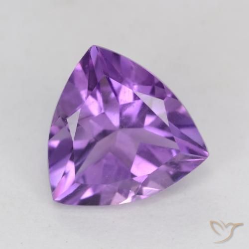 2.25ct Natural Vivid Violet Amethyst, Trillion, VS