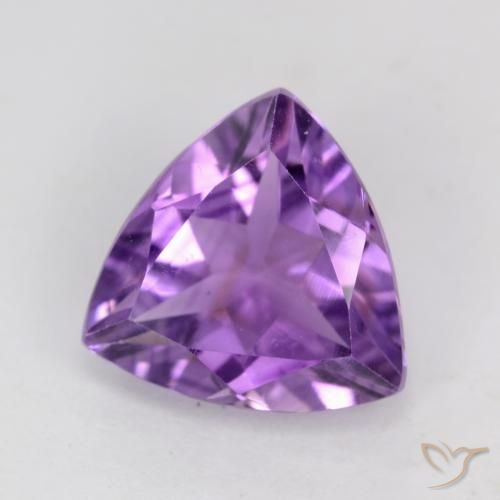 2.06ct Natural Deep Purplish Violet Amethyst, Trillion, VS