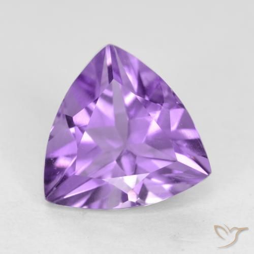 2.08ct Natural Pinkish Violet Amethyst, Trillion, VVS-VS