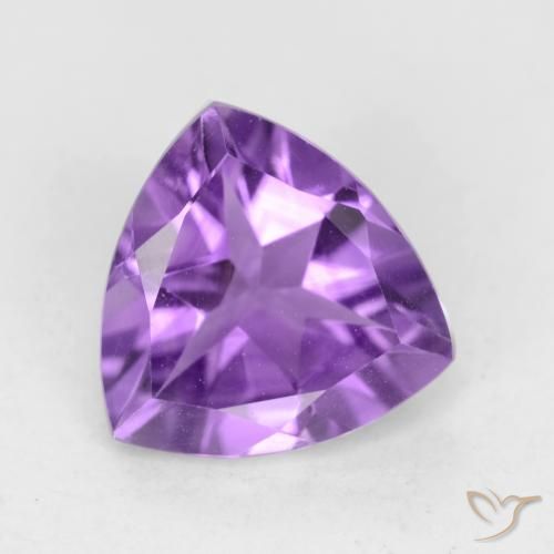 Intense Violet Amethyst Gem - 2.1ct Trillion Facet (ID: 542785)