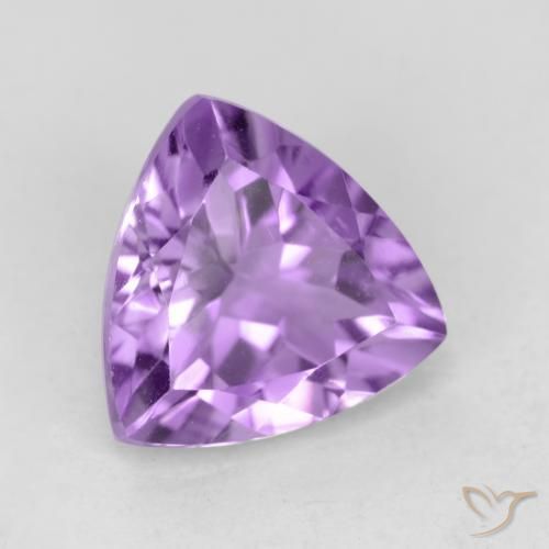 2.19 ct Violet Amethyst Stone, Natural Amethyst in Trillion Facet Shape for Sale