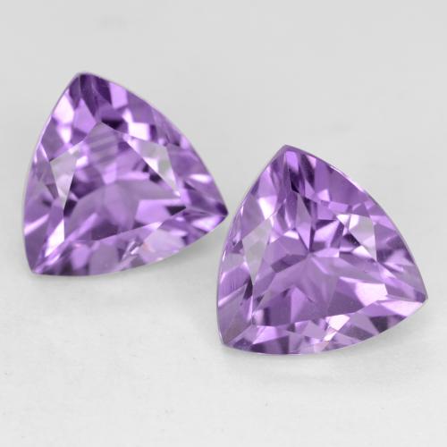 Deep Violet Amethyst Gem - 2.2ct Trillion Facet (ID: 542794)