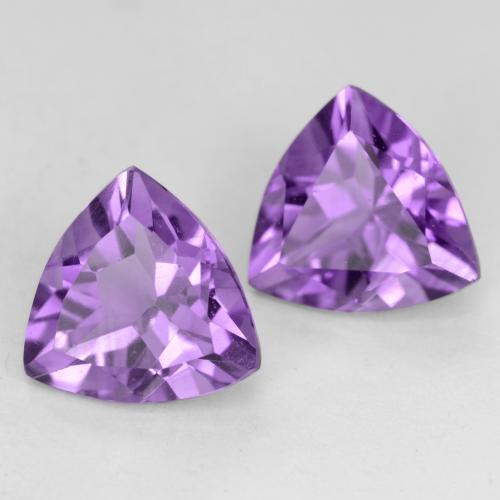 Intense Violet Amethyst Gem - 2.1ct Trillion Facet (ID: 542795)