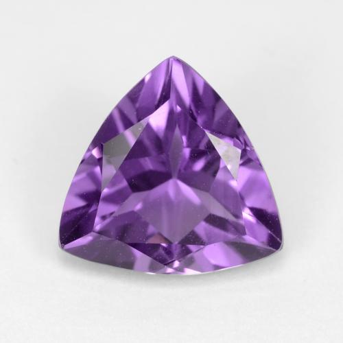 Pinkish Violet Amethyst Gem - 2ct Trillion Facet (ID: 543697)