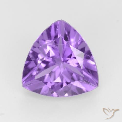 Violeta medio Amatista Gema - 2.1ct Forma trillón (ID: 543841)