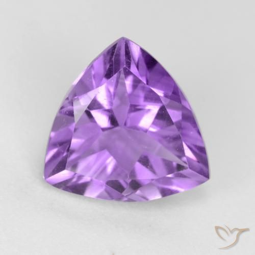 2.25ct Natural Deep Purplish Violet Amethyst, Trillion, VVS-VS