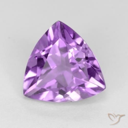 2.19 ct Violet Amethyst Stone, Natural Amethyst in Trillion Facet Shape for Sale