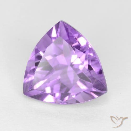 2.32 ct Violet Amethyst Stone, Natural Amethyst in Trillion Facet Shape for Sale
