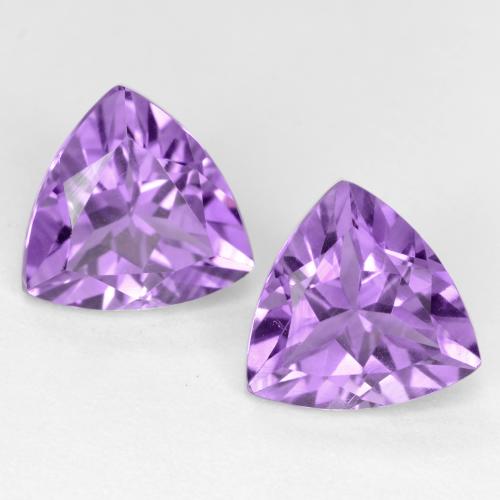 Purplish Violet Amethyst Gem - 2.2ct Trillion Facet (ID: 543980)