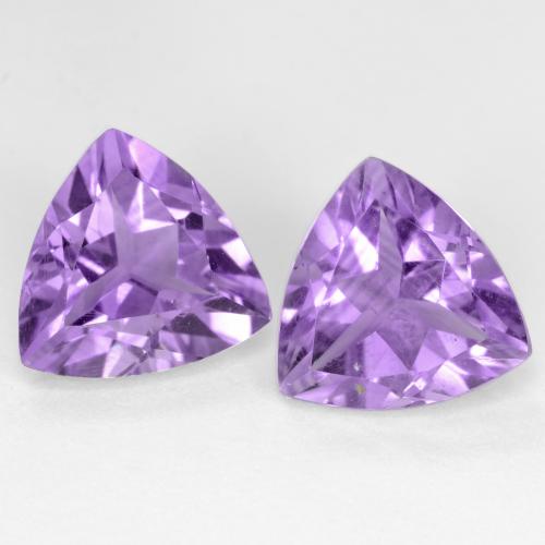 Medium Violet Amethyst Gem - 2.1ct Trillion Facet (ID: 543986)