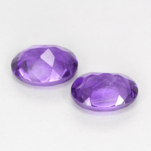 Amethyst Gemstones in 5 x 4 mm Size for Sale, Amethyst Stones in Vivid Violet Color
