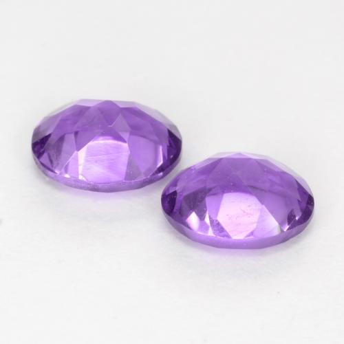 Amethyst Gemstones in 5 x 4 mm Size for Sale, Amethyst Stones in Medium Violet Color