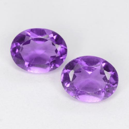 Medium-Light Violet Amethyst Gem - 0.3ct Oval Facet (ID: 548575)