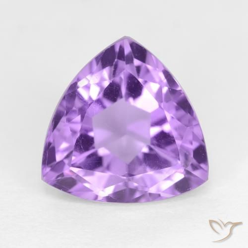 3.16ct Natural Medium Violet Amethyst, Trillion, VS