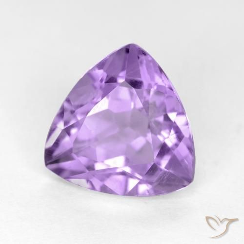 2.85 ct Violet Amethyst Stone, Natural Amethyst in Trillion Facet Shape for Sale