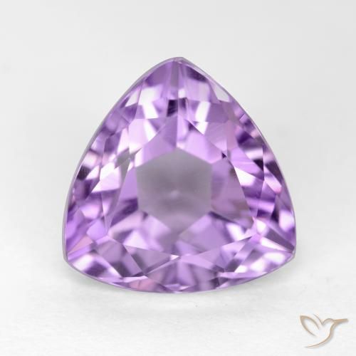 3.14ct Natural Medium Violet Amethyst, Trillion, VS