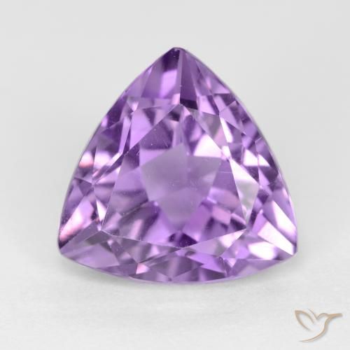 3.03ct Natural Medium Violet Amethyst, Trillion, VS
