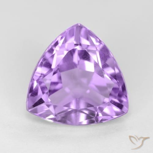 Розовато-фиолетовый Аметист Камень - 3ct Огранка Триллион Фасетная (ID: 551164)
